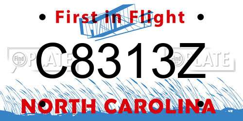 C8313Z North Carolina License Plate