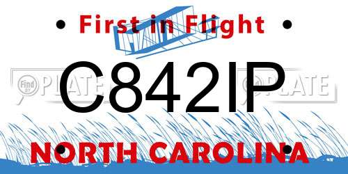 C842IP North Carolina License Plate