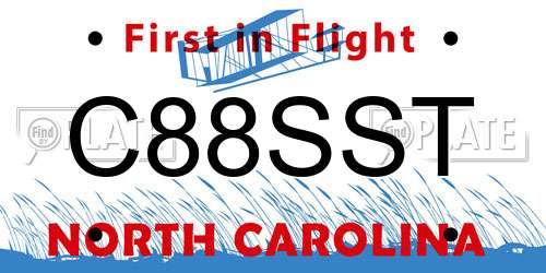 C88SST North Carolina License Plate