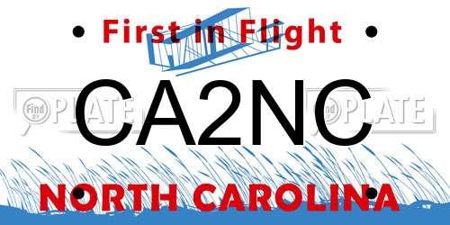 CA2NC North Carolina License Plate