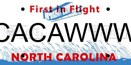 CACAWWW North Carolina License Plate