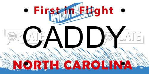 CADDY North Carolina License Plate