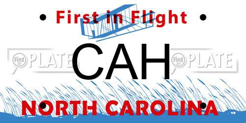 CAH North Carolina License Plate