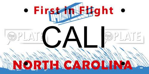 CALI North Carolina License Plate