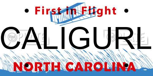 CALIGURL North Carolina License Plate
