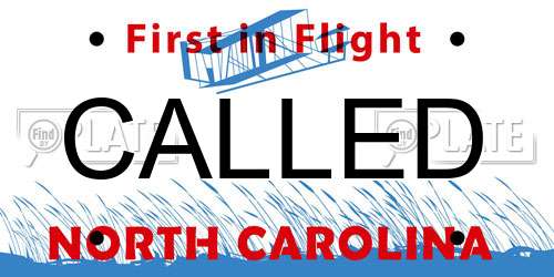 CALLED North Carolina License Plate