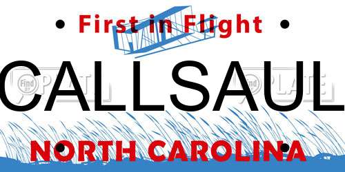 CALLSAUL North Carolina License Plate