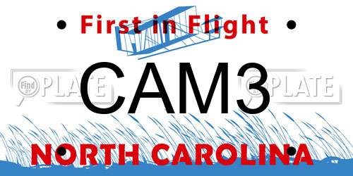 CAM3 North Carolina License Plate