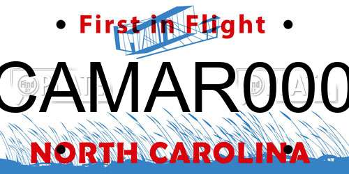 CAMAR000 North Carolina License Plate