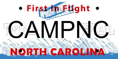 CAMPNC North Carolina License Plate