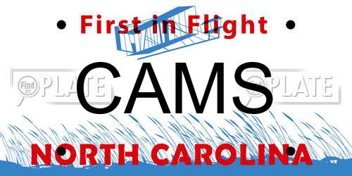 CAMS North Carolina License Plate