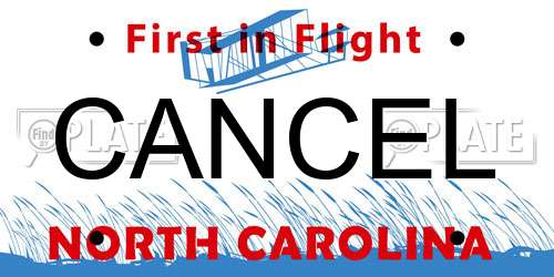 CANCEL North Carolina License Plate