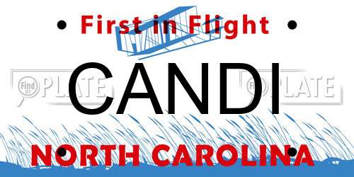 CANDI North Carolina License Plate