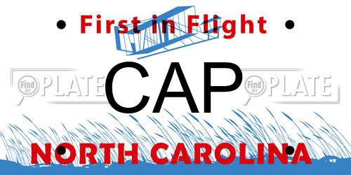 CAP North Carolina License Plate