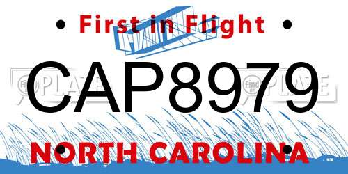 CAP8979 North Carolina License Plate