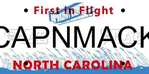 CAPNMACK North Carolina License Plate