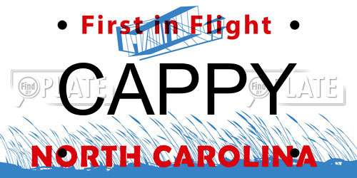 CAPPY North Carolina License Plate