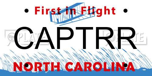 CAPTRR North Carolina License Plate