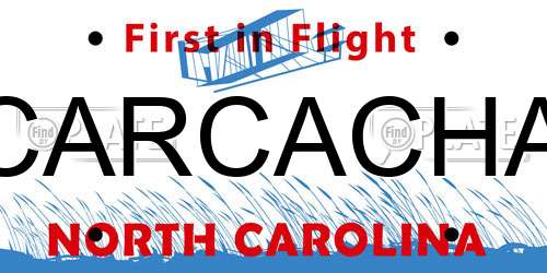 CARCACHA North Carolina License Plate