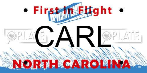 CARL North Carolina License Plate