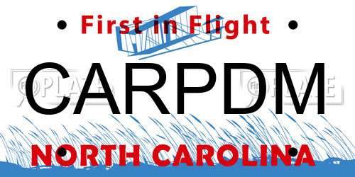 CARPDM North Carolina License Plate