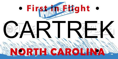CARTREK North Carolina License Plate
