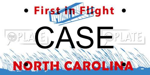CASE North Carolina License Plate