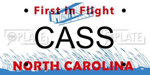 CASS North Carolina License Plate