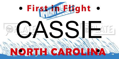 CASSIE North Carolina License Plate