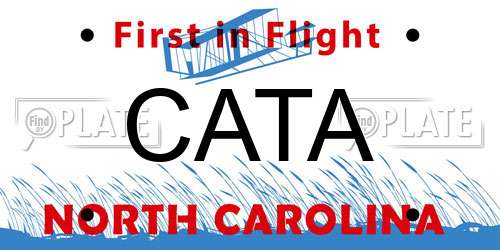 CATA North Carolina License Plate