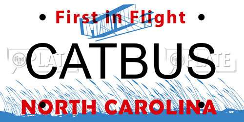 CATBUS North Carolina License Plate
