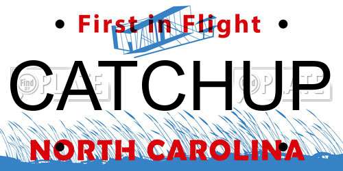 CATCHUP North Carolina License Plate