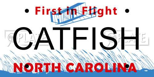 CATFISH North Carolina License Plate