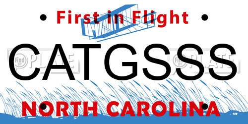 CATGSSS North Carolina License Plate