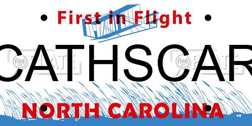 CATHSCAR North Carolina License Plate