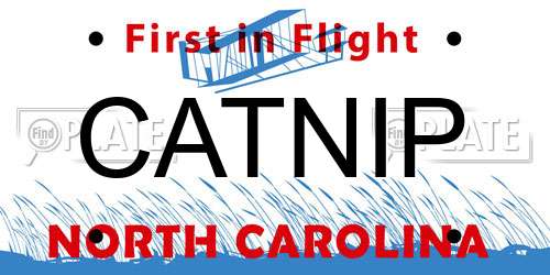 CATNIP North Carolina License Plate