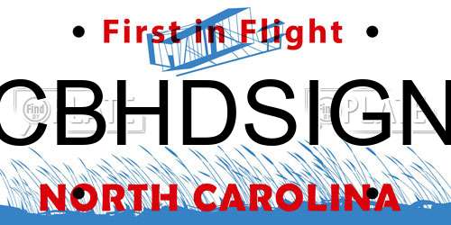 CBHDSIGN North Carolina License Plate