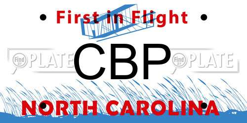 CBP North Carolina License Plate