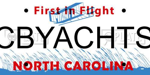 CBYACHTS North Carolina License Plate