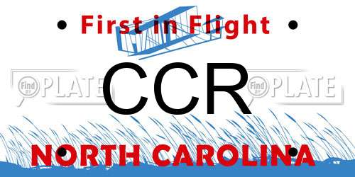 CCR North Carolina License Plate