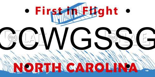 CCWGSSG North Carolina License Plate