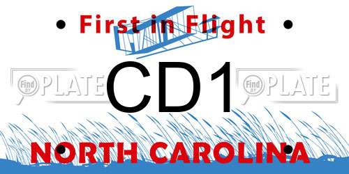 CD1 North Carolina License Plate