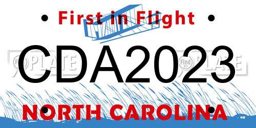 CDA2023 North Carolina License Plate