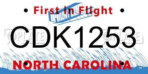 CDK1253 North Carolina License Plate