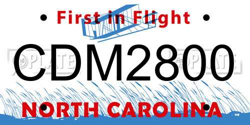 CDM2800 North Carolina License Plate