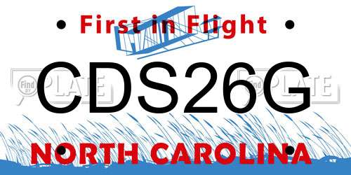 CDS26G North Carolina License Plate