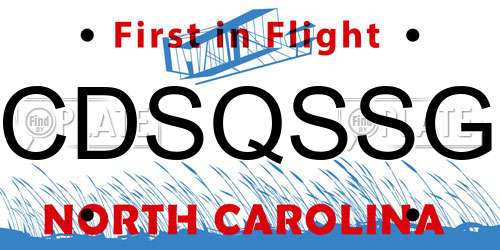 CDSQSSG North Carolina License Plate