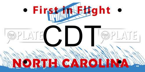 CDT North Carolina License Plate