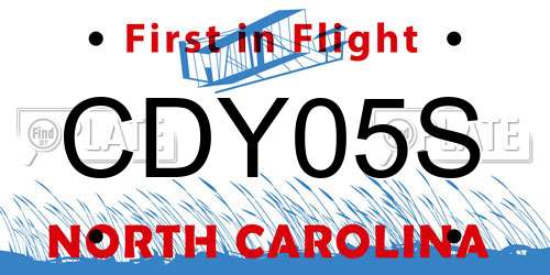 CDY05S North Carolina License Plate
