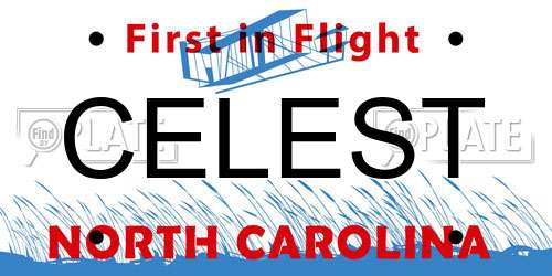 CELEST North Carolina License Plate